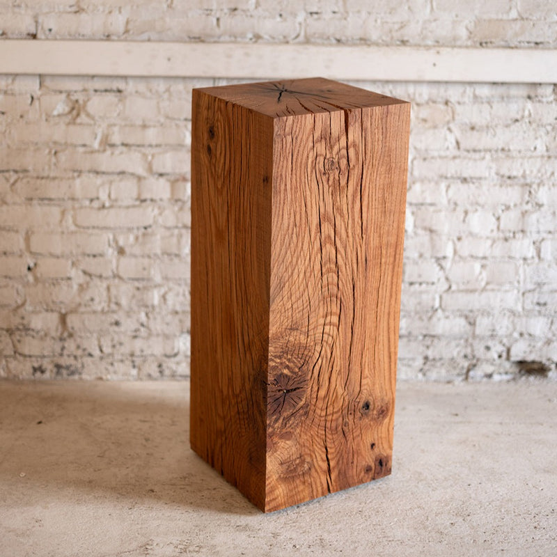 Le Boit | Solid Wood Cube Pedestal Red Oak  36" H for art