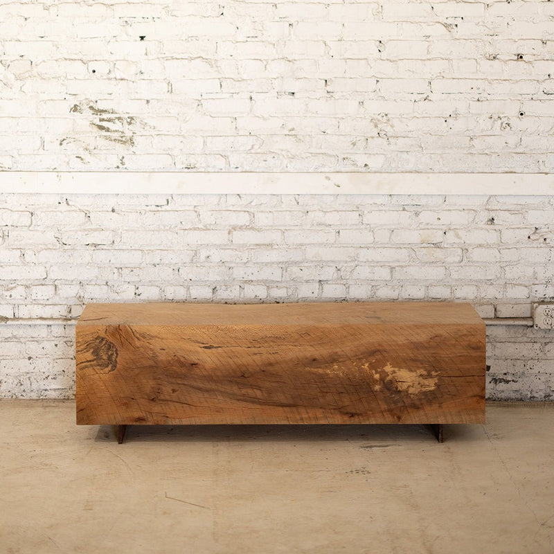 Hardwood Beam Bench | Rustic Reclaimed Wood Bench