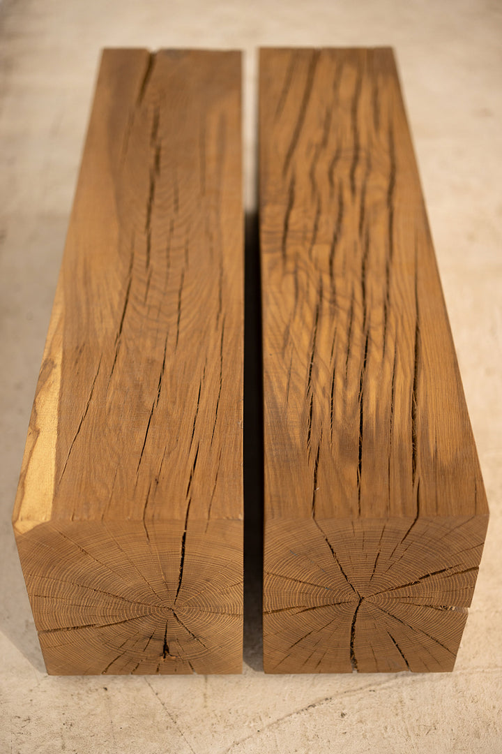 White Oak Wood Coffee Table | Reclaimed Wood Grain
