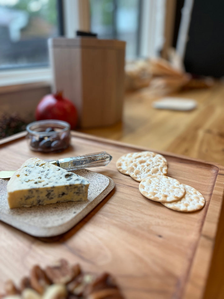 Elm and Ceramic Party Charcuterie Tray Bartop