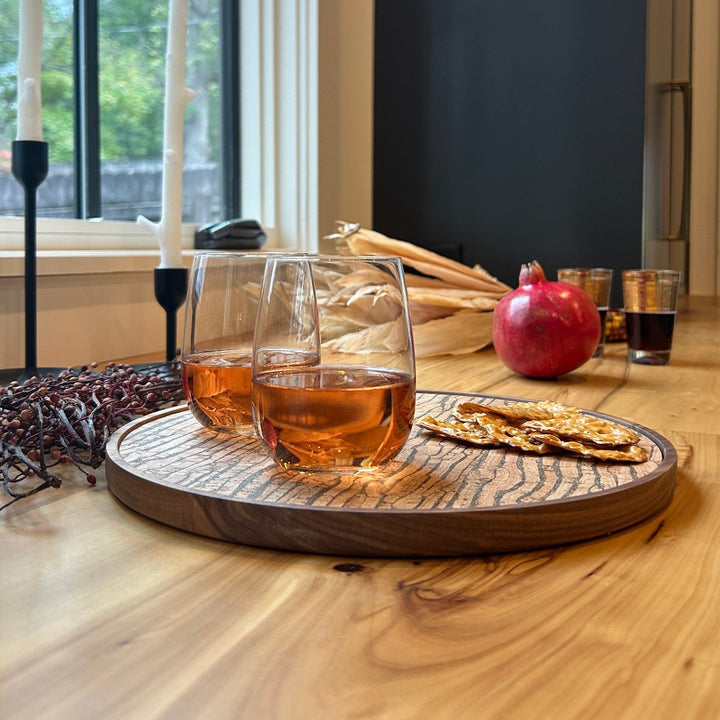 BARK TRAY Cork and Walnut Counter