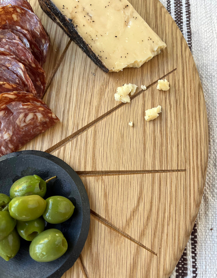 Star Tray | White Oak and Ceramic Party Charcuterie Tray