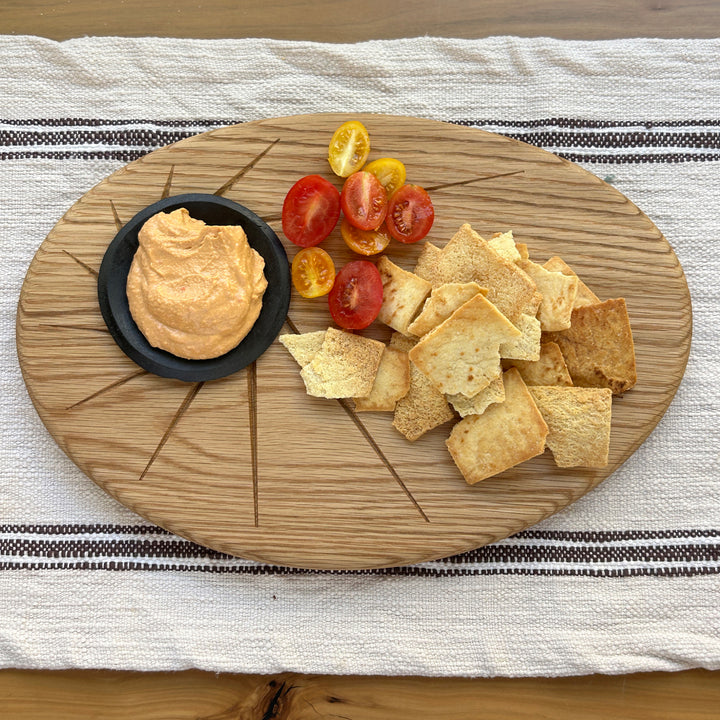 Star Tray | White Oak and Ceramic Party Charcuterie Tray