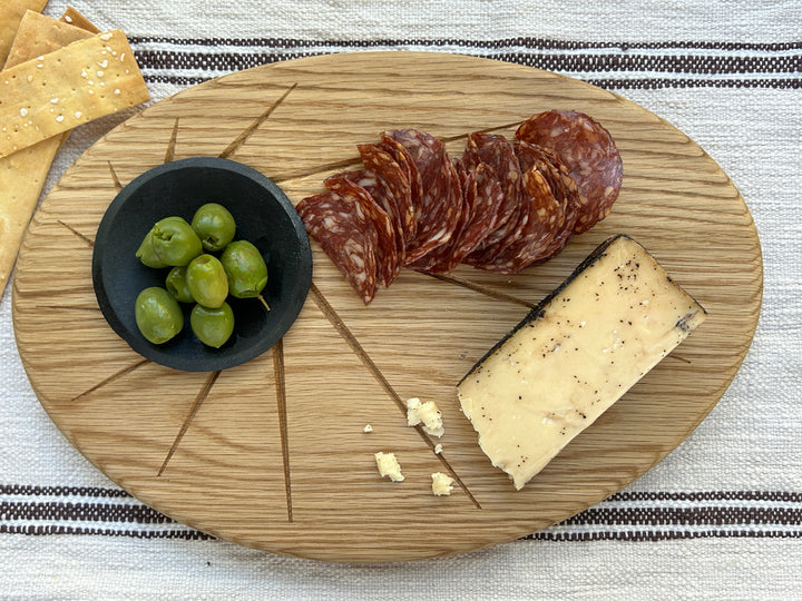 Star Tray | White Oak and Ceramic Party Charcuterie Tray