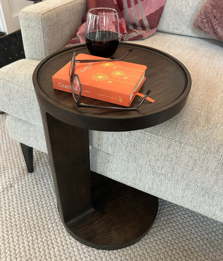 Modern Round C-Side C-Table Pull Up