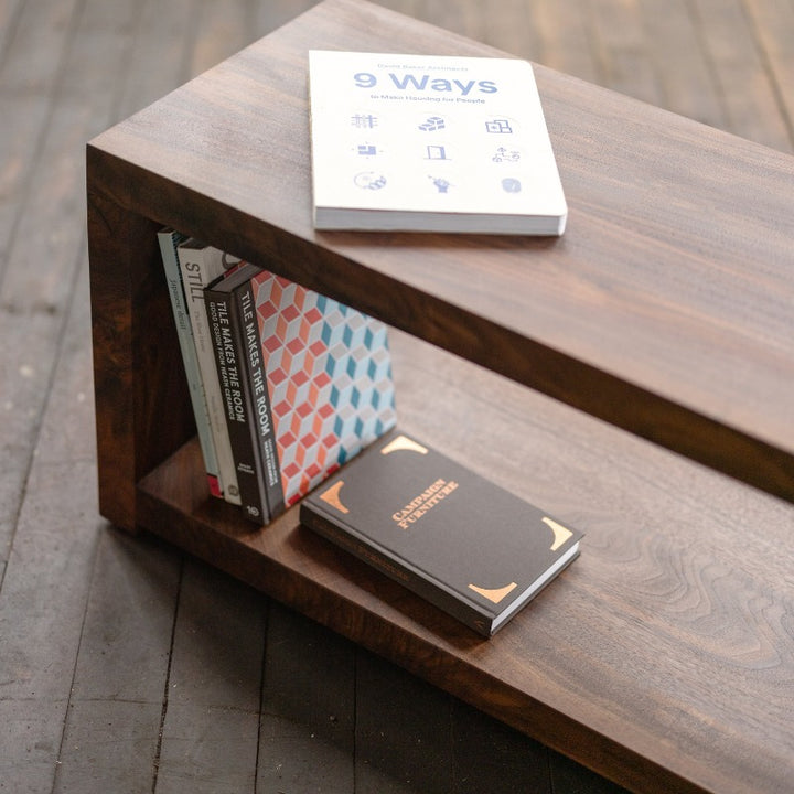  Modern Wooden Bookshelf with Books