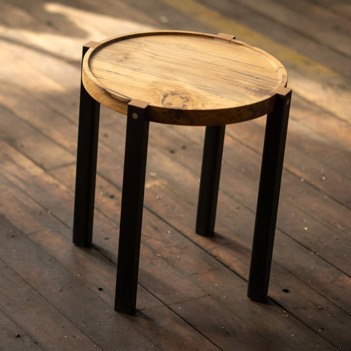  Round Modern Side Table | Waverly Limited Edition and One of a Kind Pair