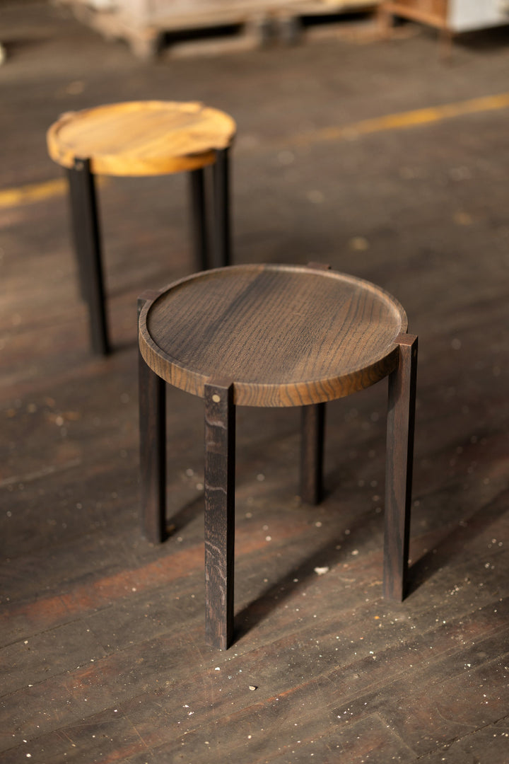  Round Modern Side Table | Waverly Limited Edition and One of a Kind pair