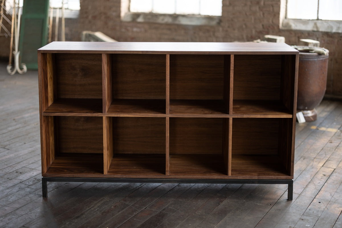 Solid Wood Record Cabinet  Wooden Vinyl Record Storage Credenza – Alabama  Sawyer