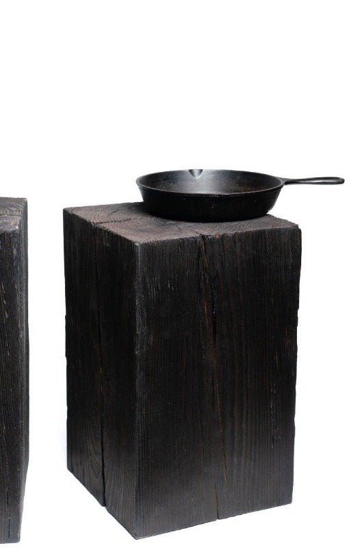 Hyo Table | Wood Cube Side Table - Alabama Sawyer