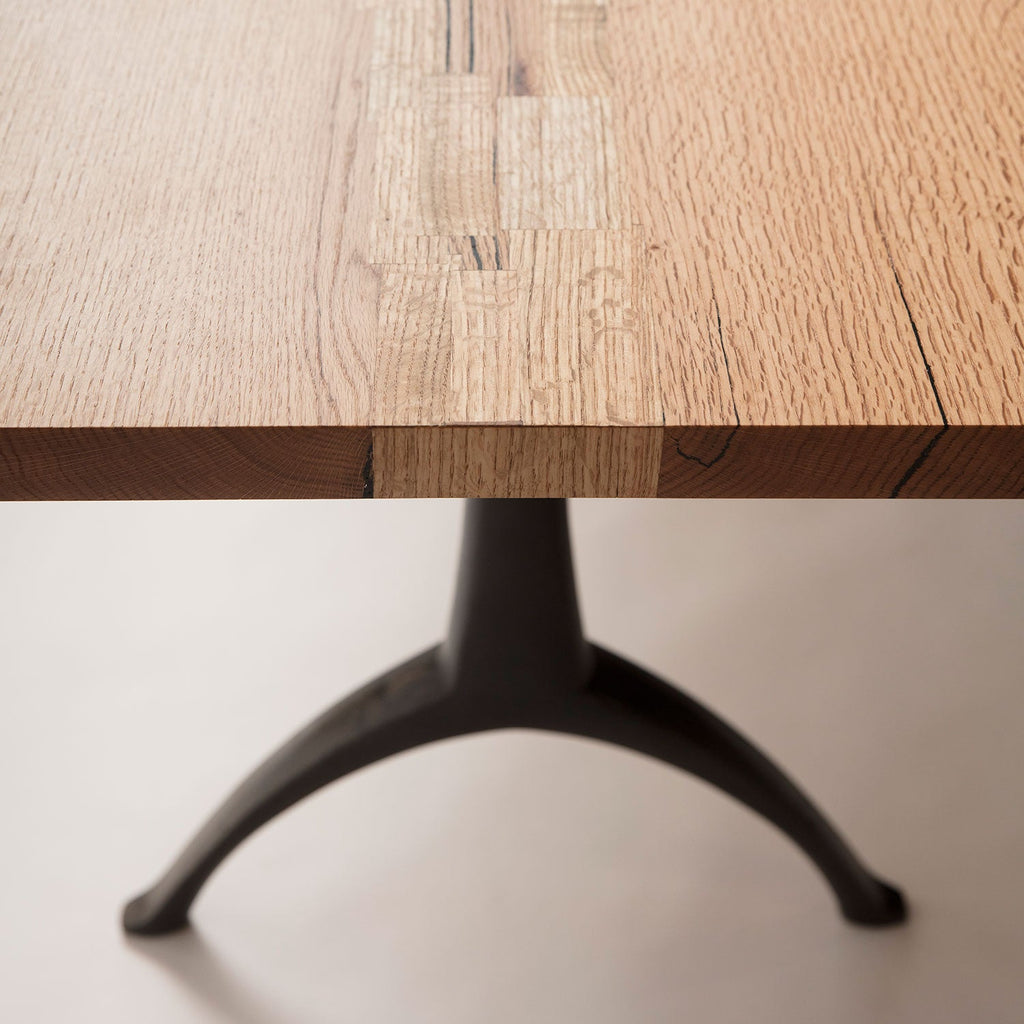 wood pedestal dining table