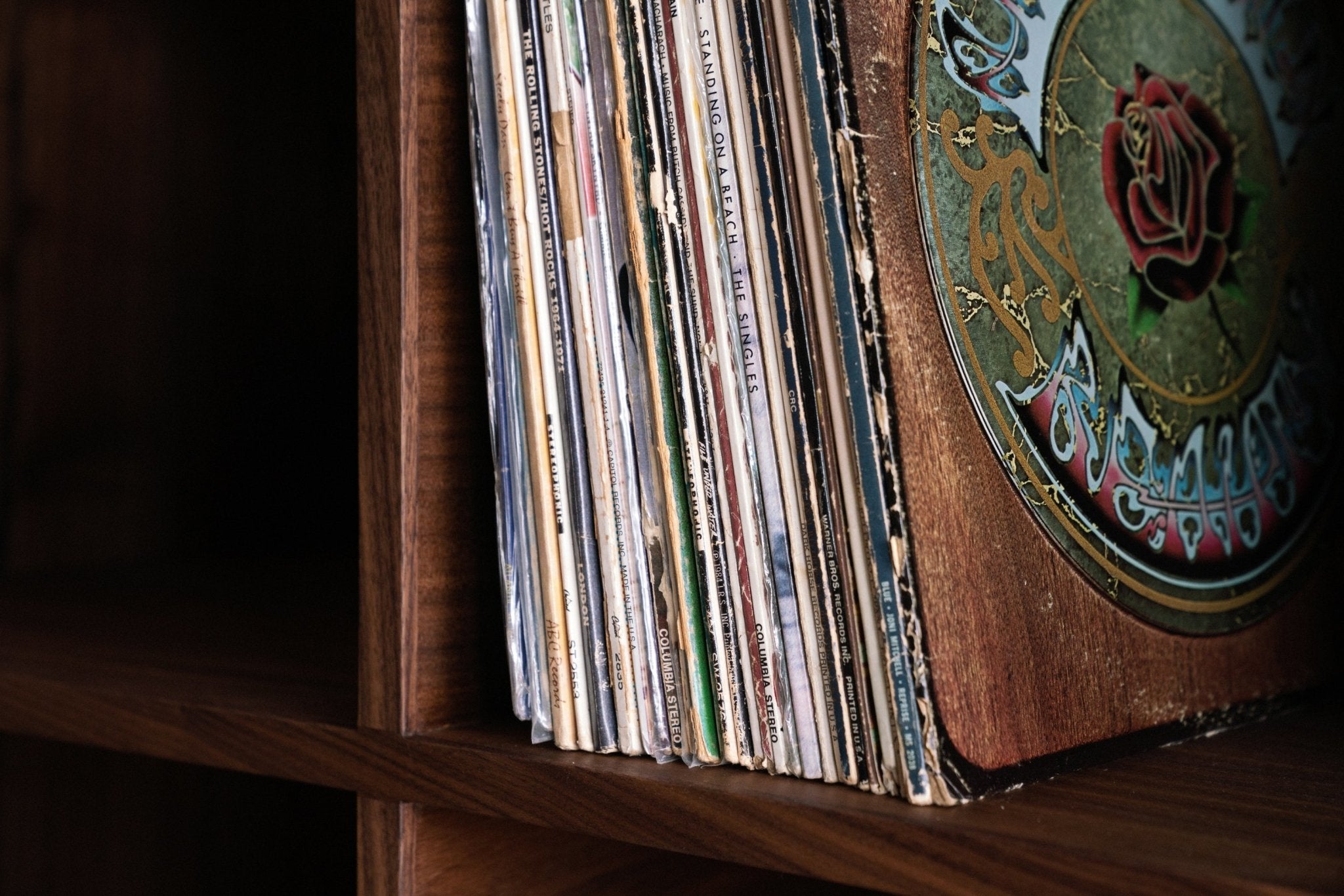 Solid Wood Record Cabinet  Wooden Vinyl Record Storage Credenza