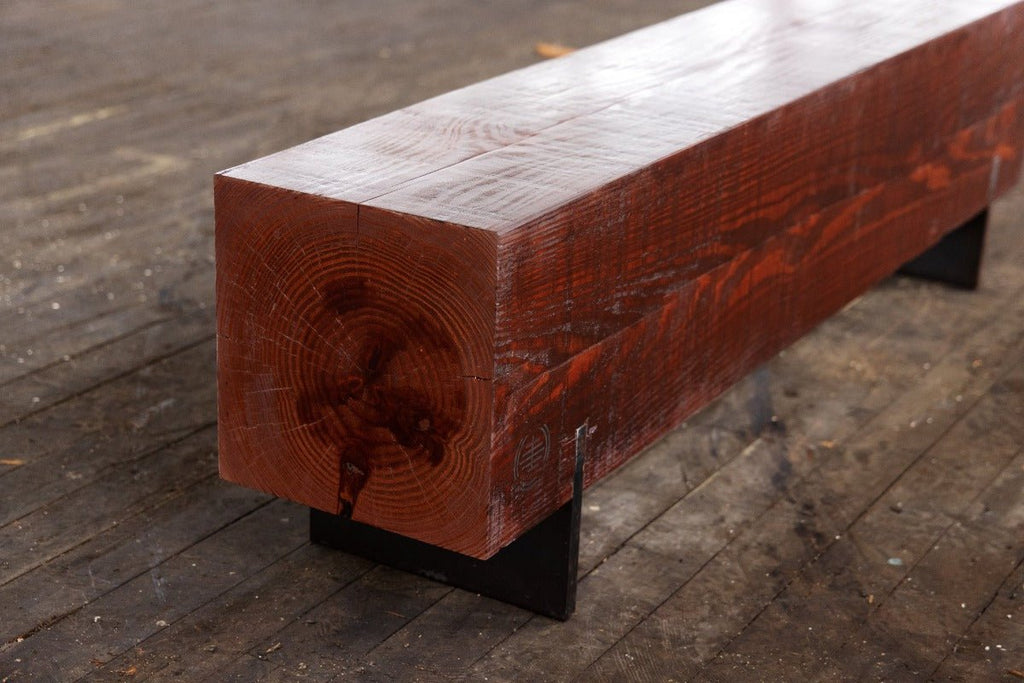 beam bench mahogany
