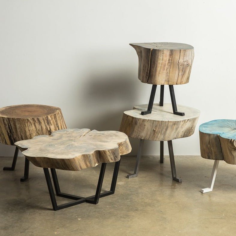 Waverly Side Table | Modern Round Wood Side Table
