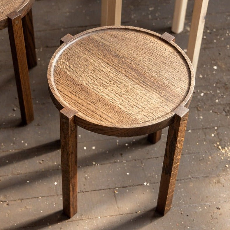 Waverly Side Table | Modern Round Wood Side Table - Alabama Sawyer