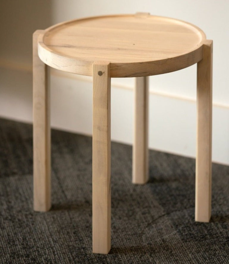 Waverly Side Table | Modern Round Wood Side Table - Alabama Sawyer