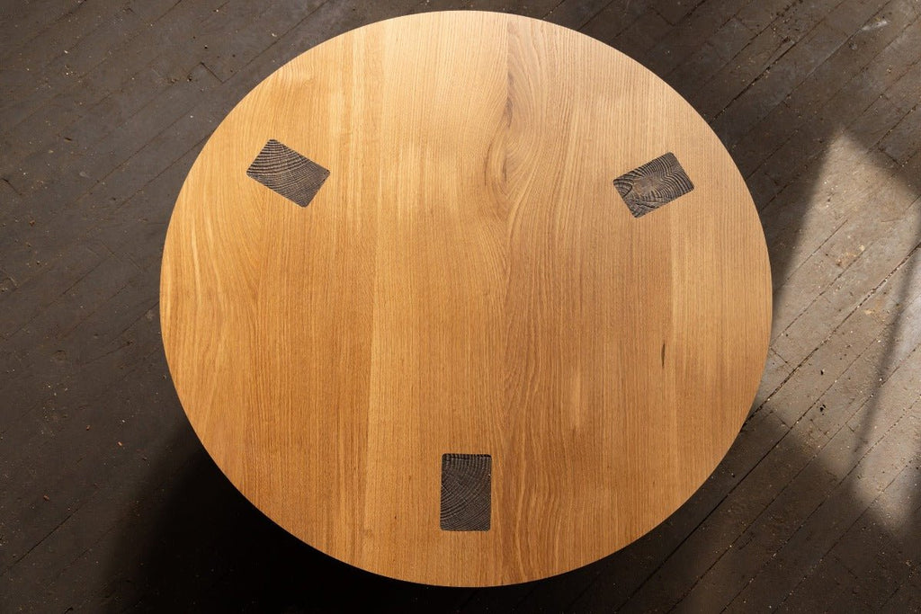 solid wood coffee table round